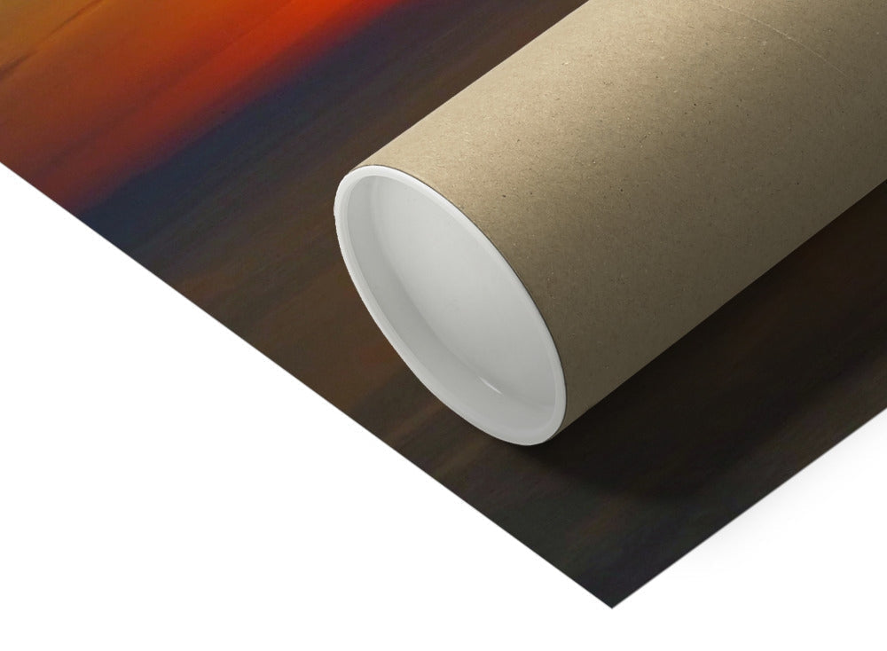 Brown cardboard tube with white lining for Sicilian Sunrise Fine Art Prints