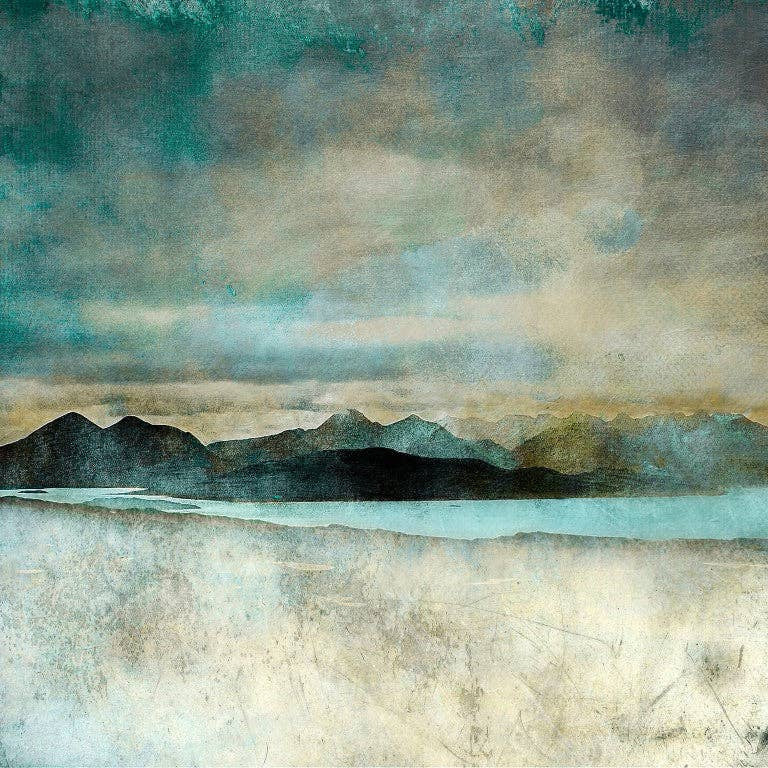 Impressionistic Skye landscape giclee mini-print by Cath Waters