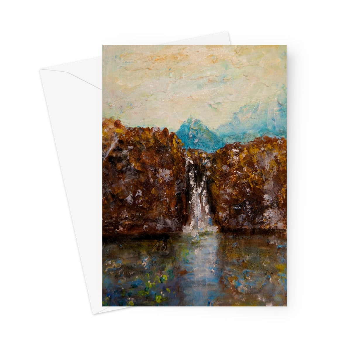 Skye Fairy Pools Greeting Card - Art Gallery Scotland - Free Shipping Worldwide