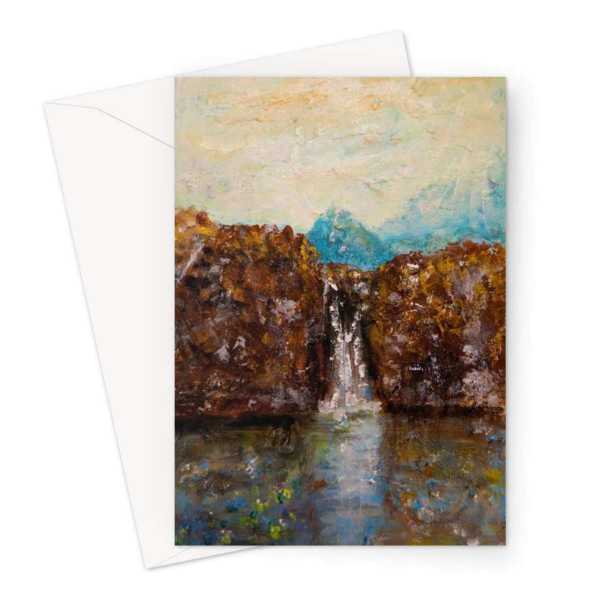 Skye Fairy Pools Greeting Card - Art Gallery Scotland - Free Shipping Worldwide