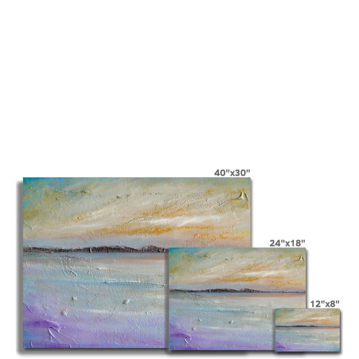 Abstract pastel textured canvas print of Sollas Beach, North Uist