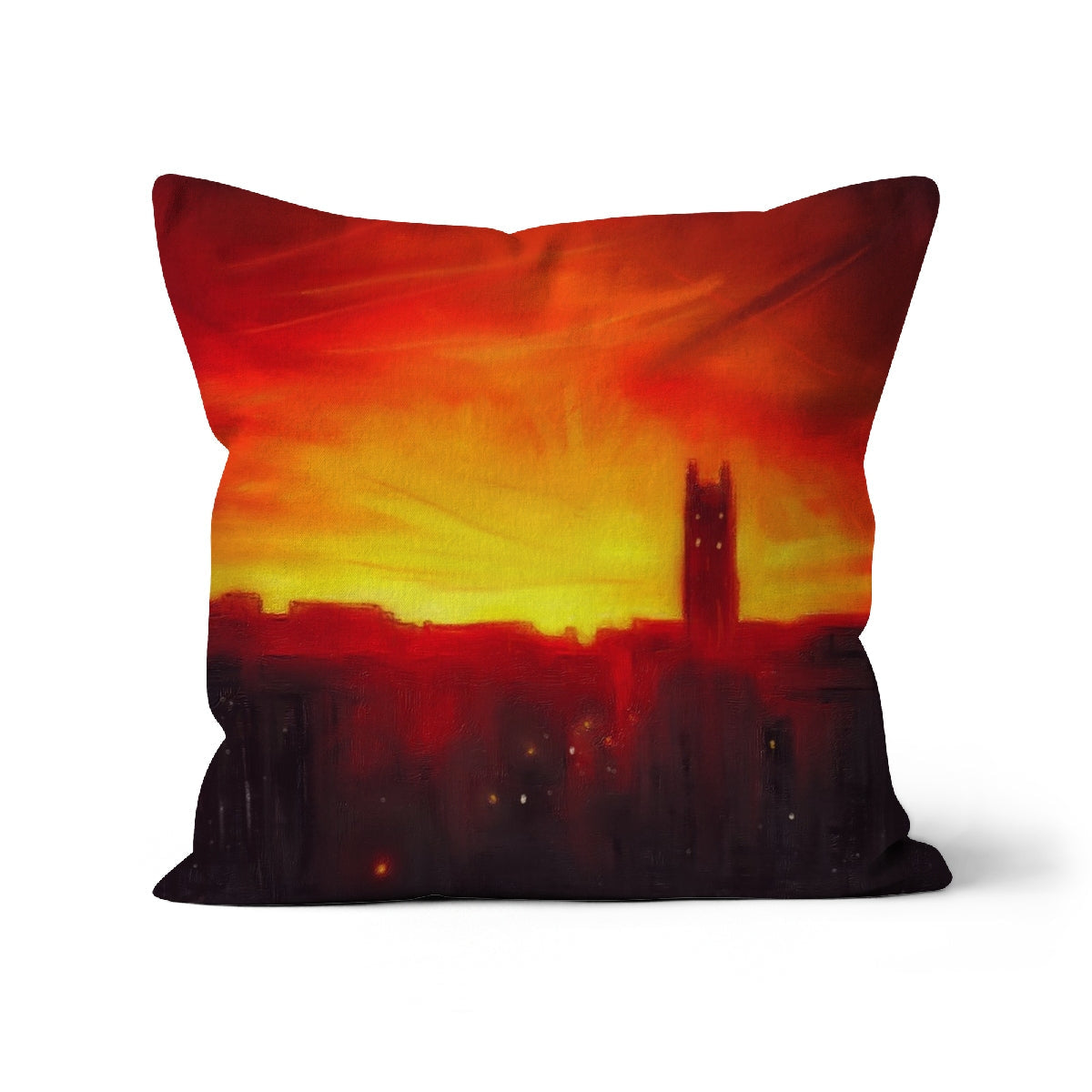 St Stephen’s Church Sunset Stockbridge Square Cushion