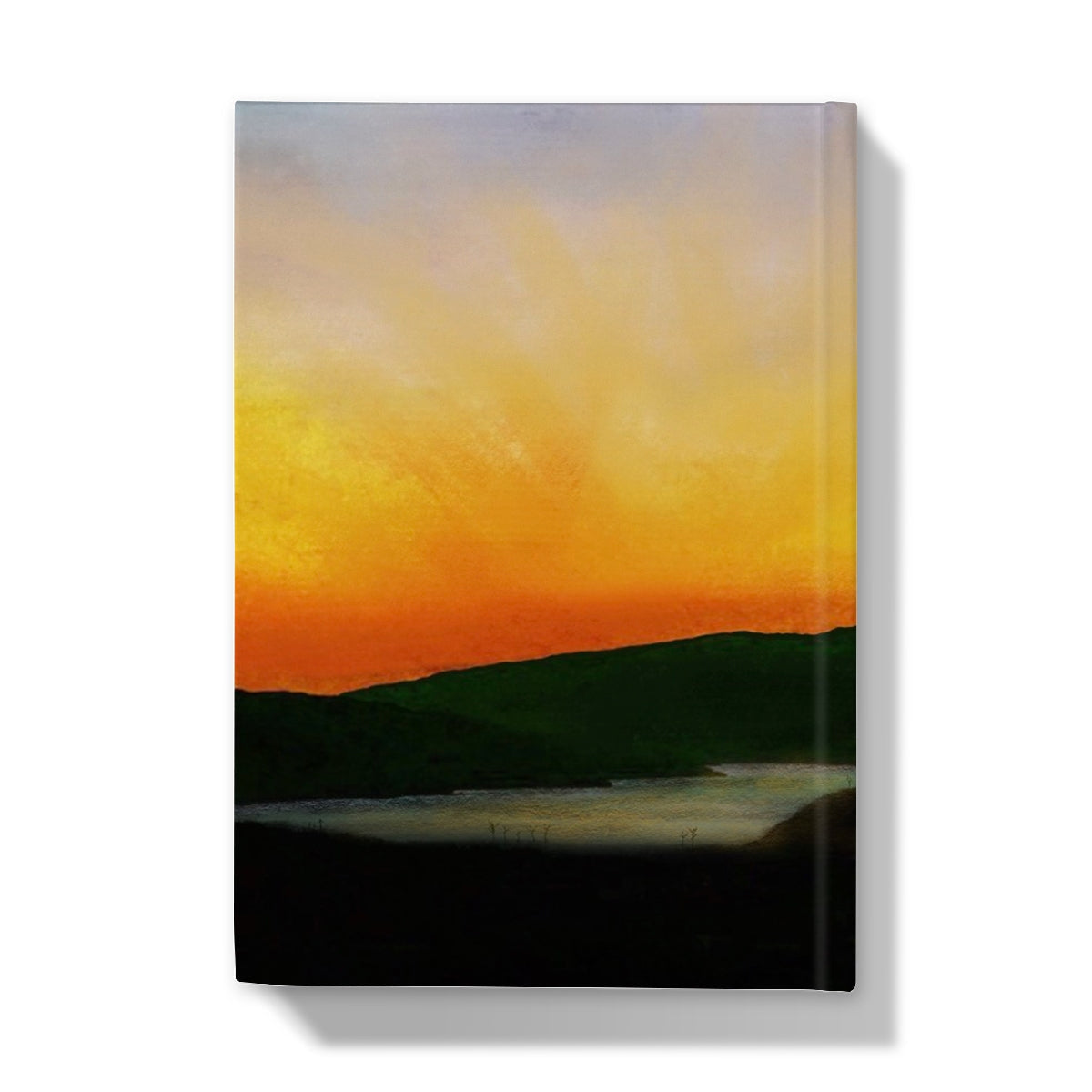 Stac Pollaidh Dusk hardback journal with sunset over hills and water