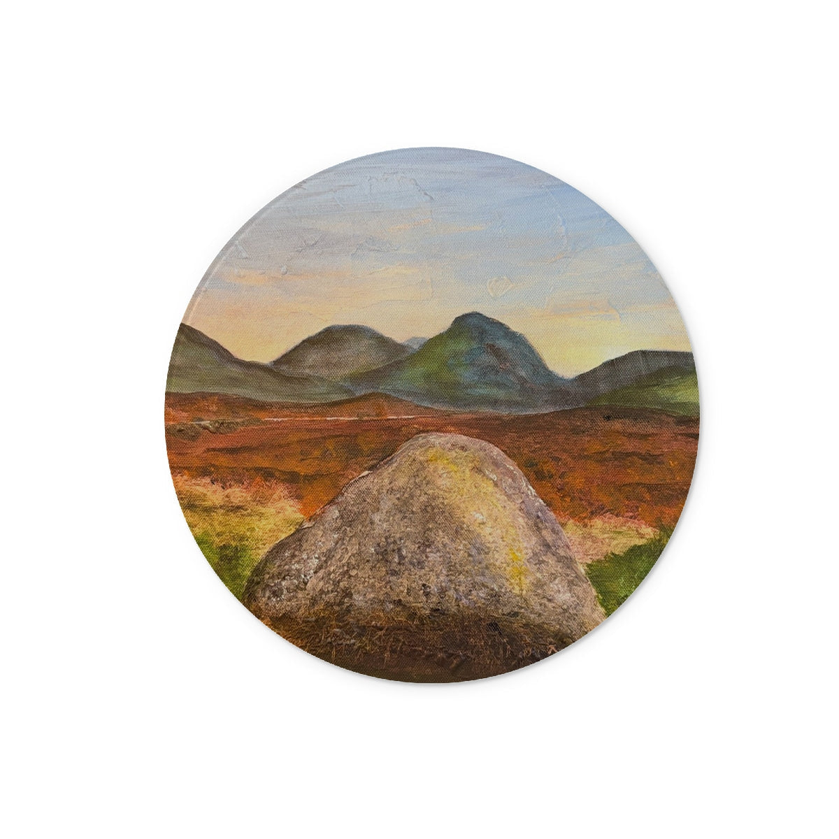 Standing Still In Glencoe Glass Chopping Board - Art Gallery Scotland - Free Shipping Worldwide