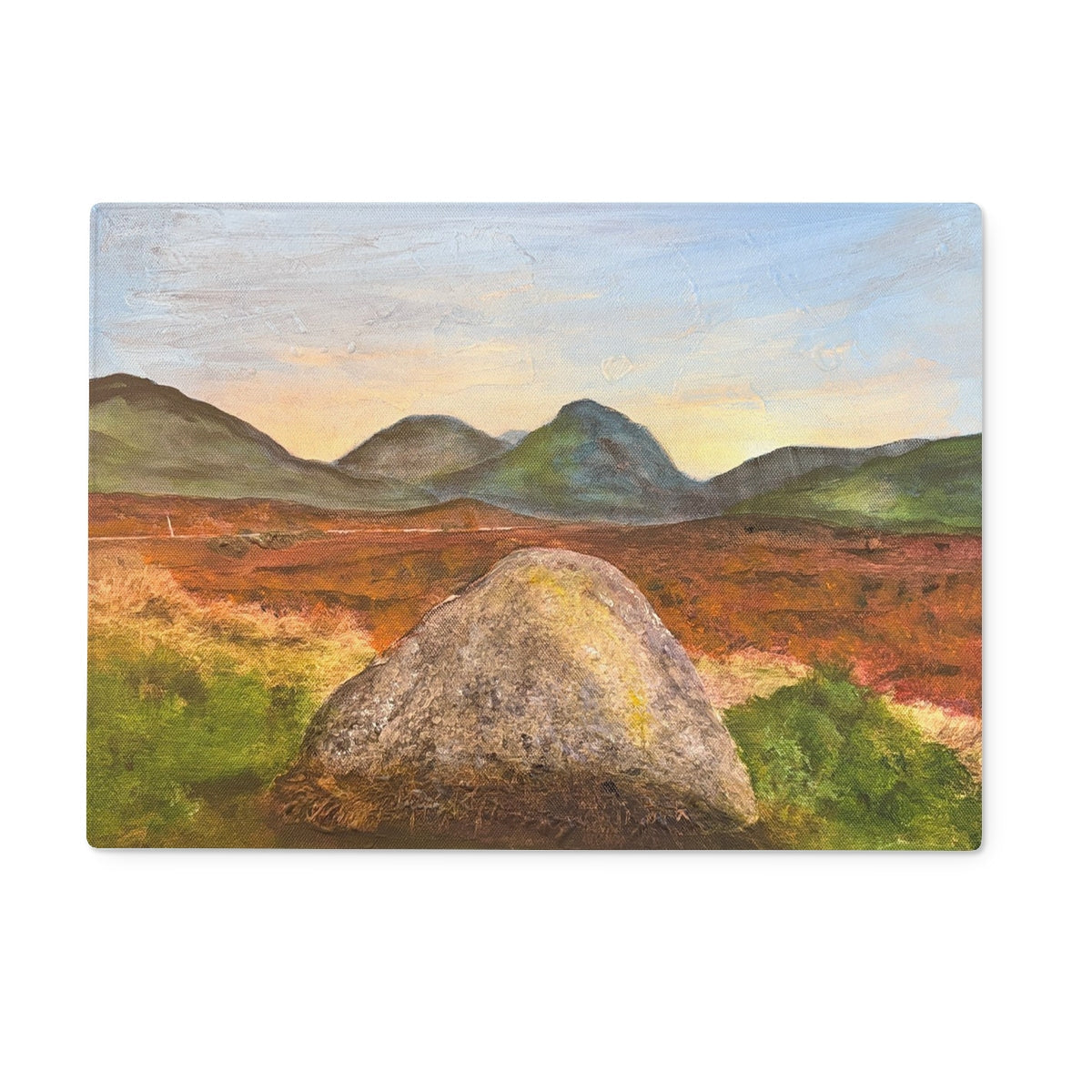 Standing Still In Glencoe Glass Chopping Board - Art Gallery Scotland - Free Shipping Worldwide