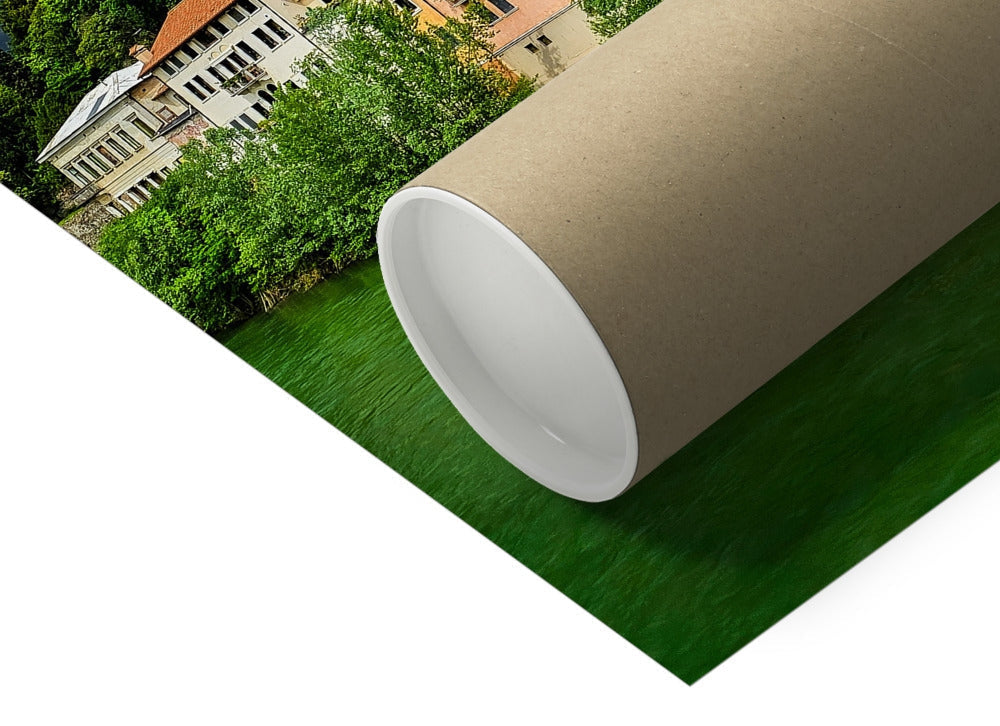Brown cardboard tube with white lining for Storm Incoming Bassano del Grappa fine art print