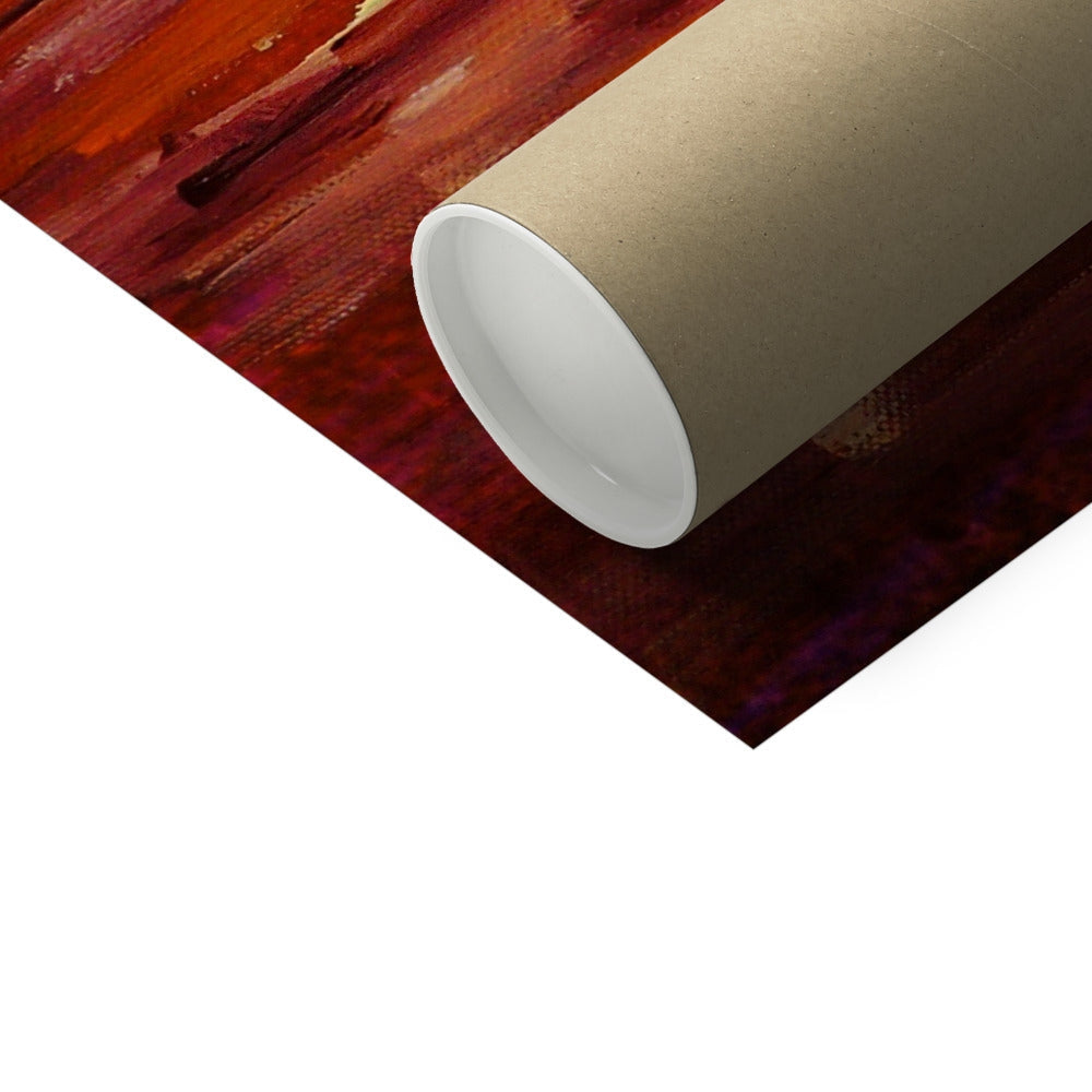 Brown kraft paper tube with white cap for Summer Horizon i Artist Proof Print