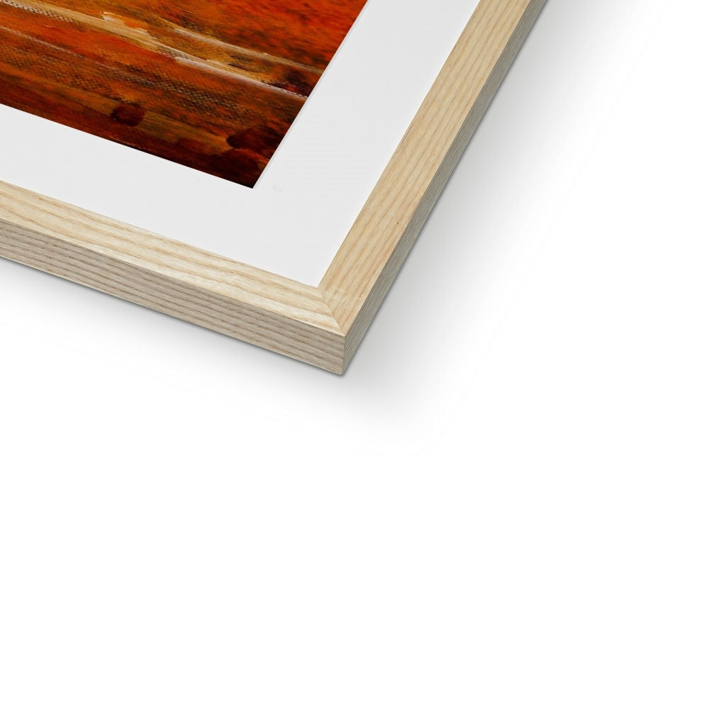 Summer Horizon II art print in wooden frame with white mat