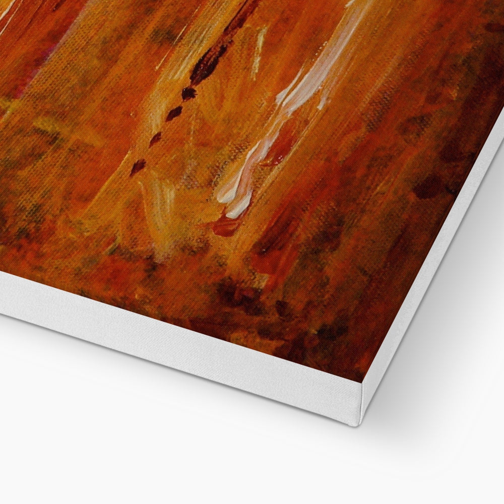 Orange and brown abstract Summer Horizon II canvas print