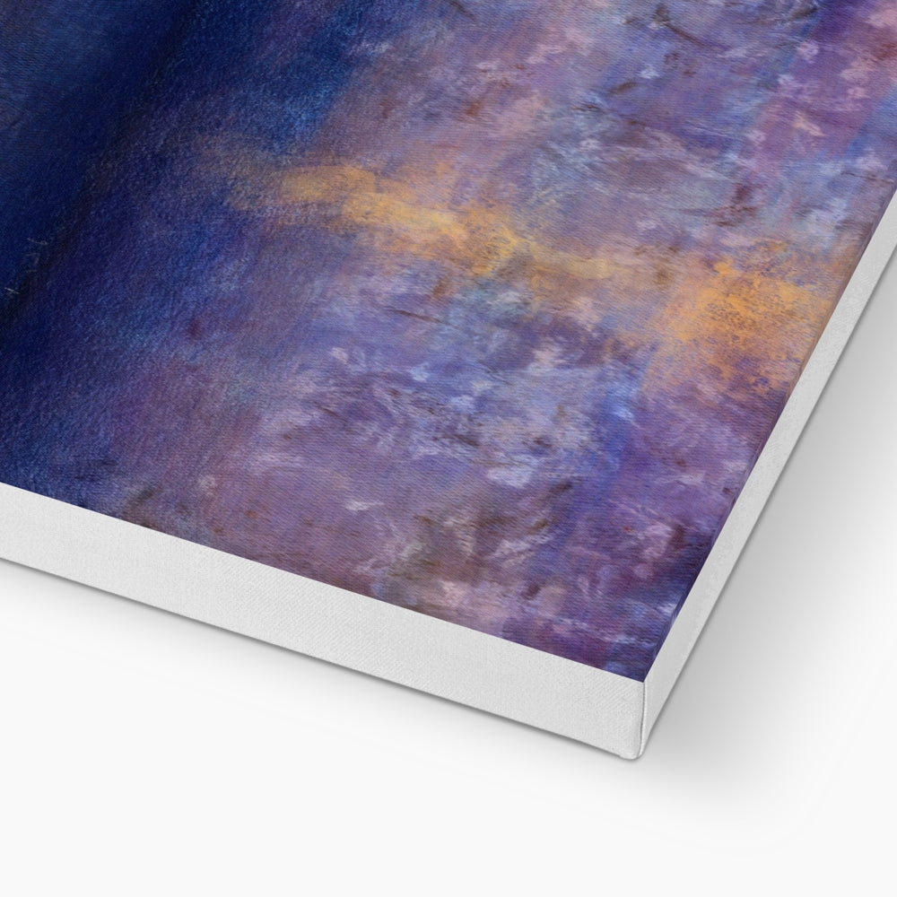 Abstract blue purple textured canvas print Sunset Approaching Mull