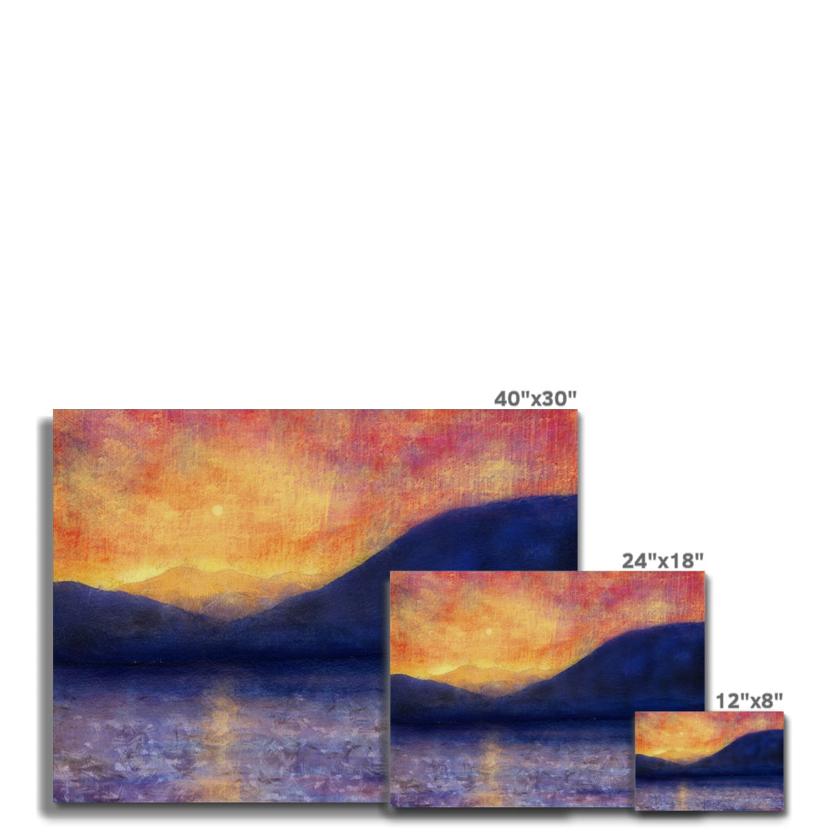 40x30 inch canvas print of Sunset Approaching Mull mountains sunset