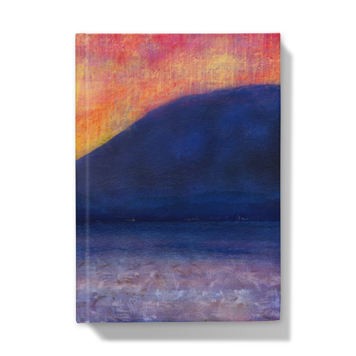 Canvas print of mountain silhouette at sunset in Sunset Approaching Mull journal