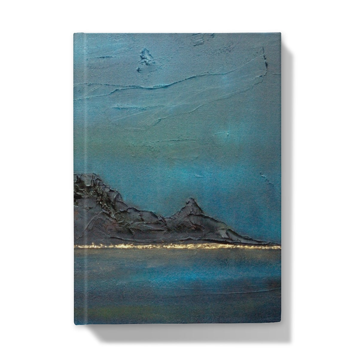 Blue and black abstract Table Mountain South Africa journal cover