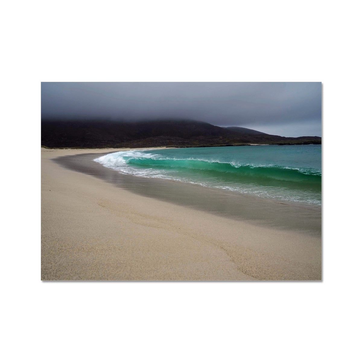 Serene turquoise waves on Tangasdale Beach fine art print