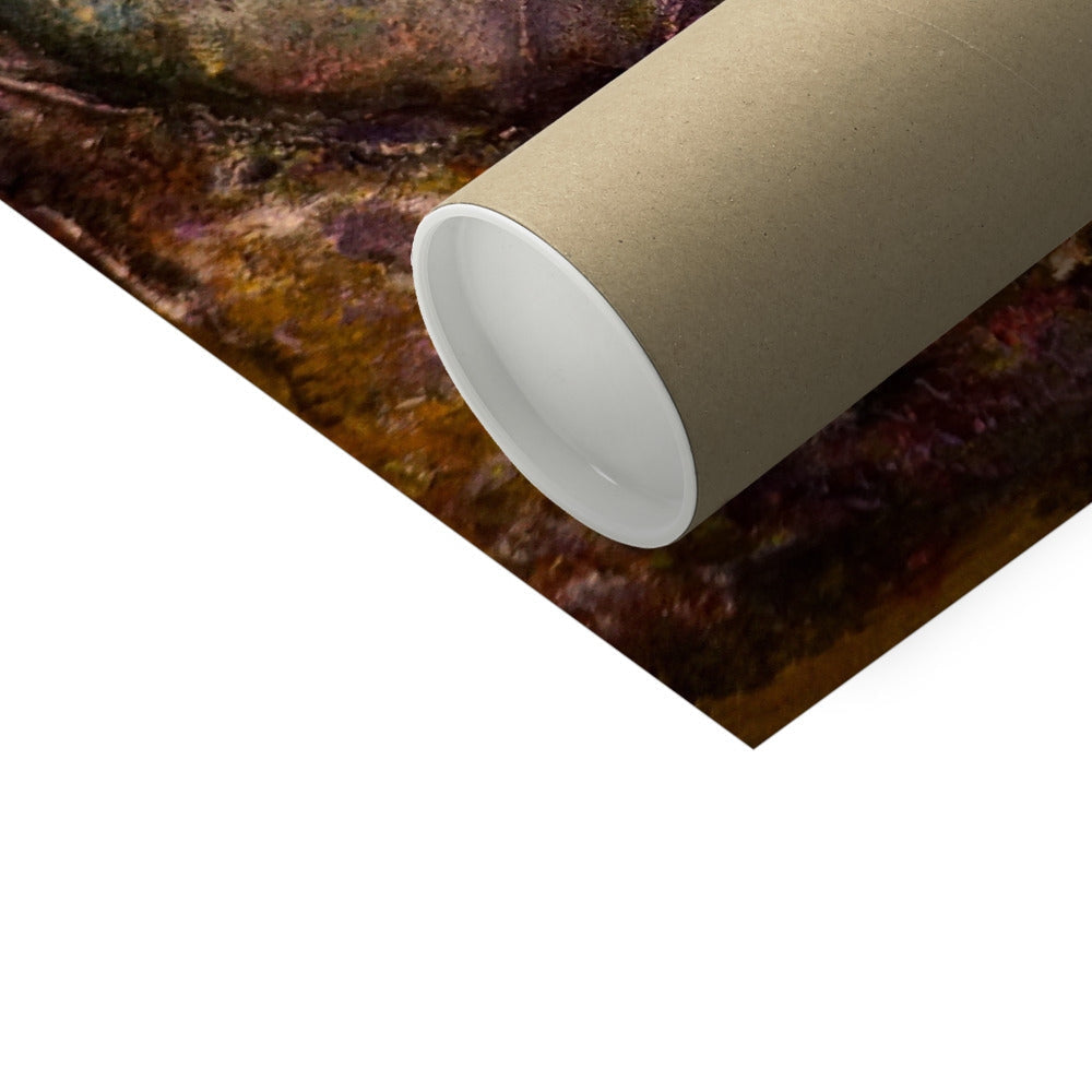 Beige cardboard tube with white end cap for Three Sisters Glencoe Artist Proof Print