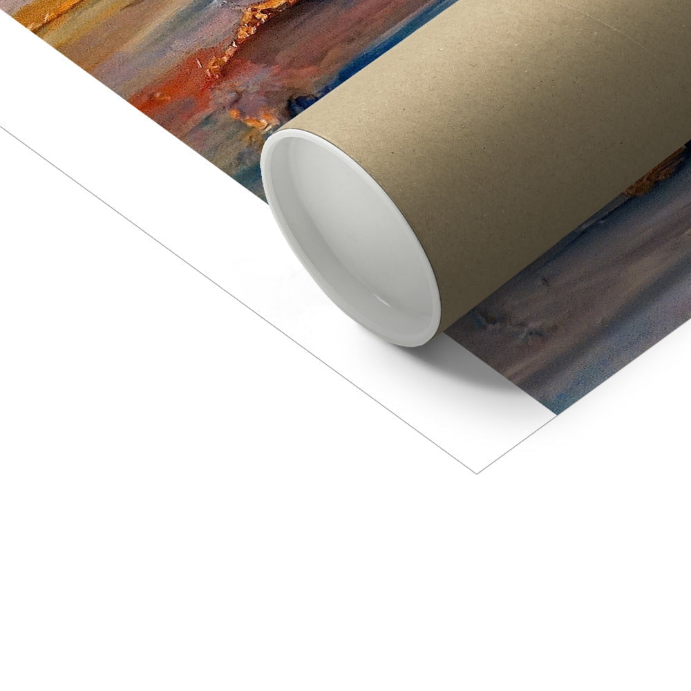 Brown Cardboard Tube with White End Cap for Tiree Dawn Artist Proof Print