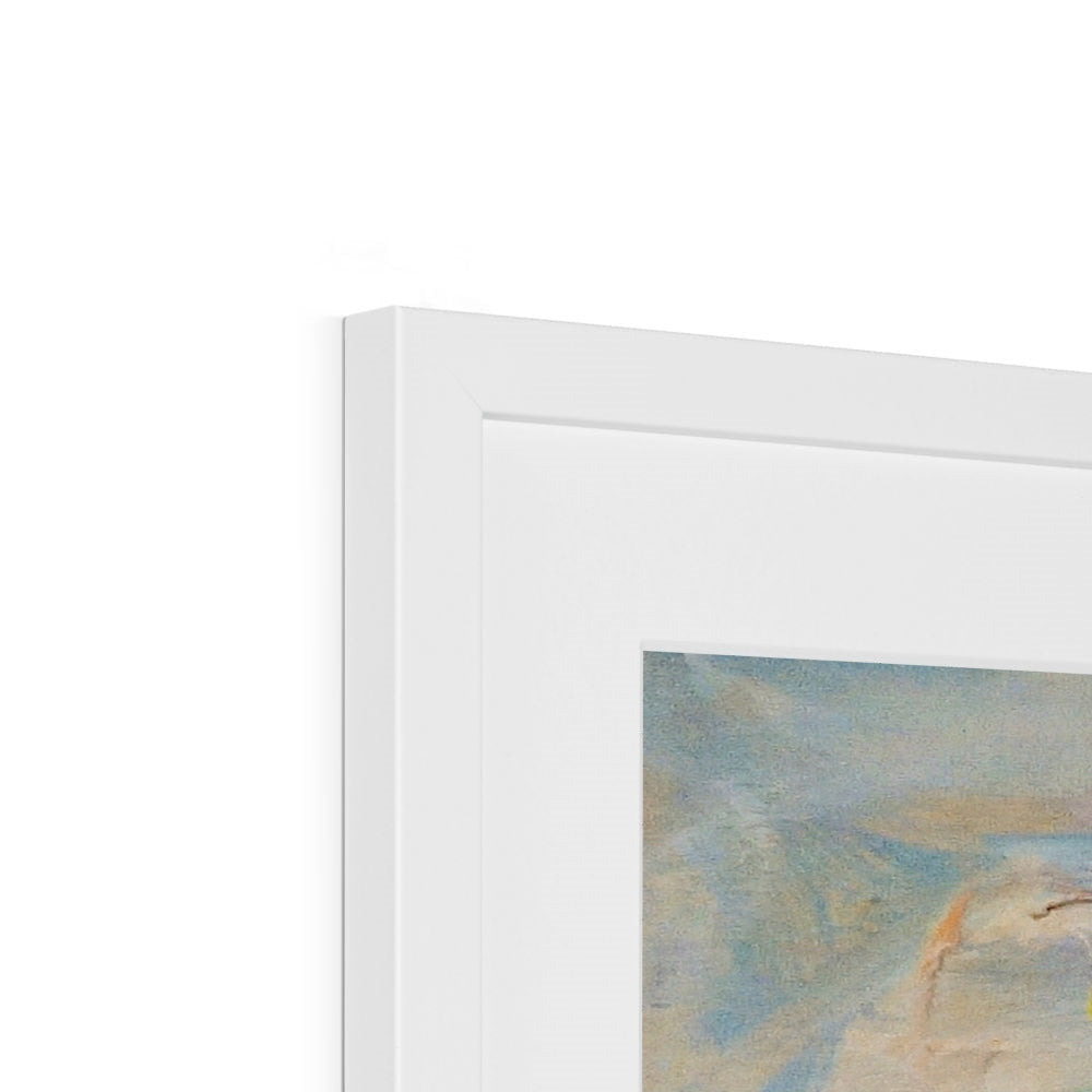 White modern frame with Tiree Dawn abstract art print