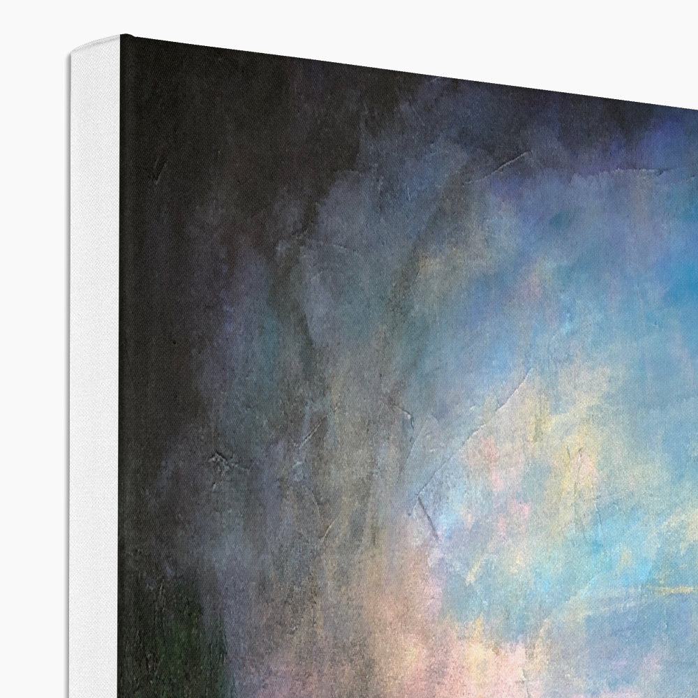 Toronto Last Light blue and white abstract textured canvas print