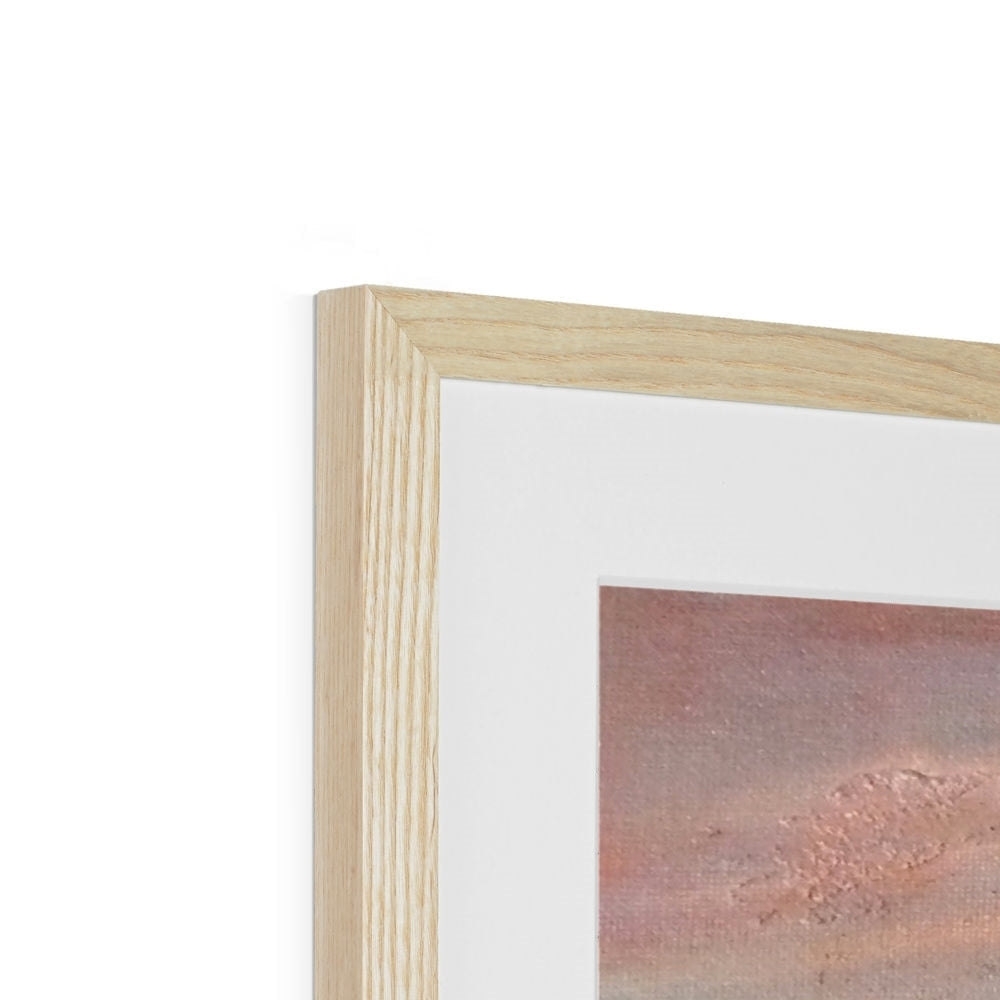 Torridon II light wood frame with white mat and abstract art print
