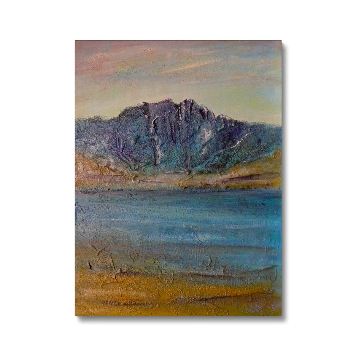 Torridon II canvas print of blue and purple mountain landscape