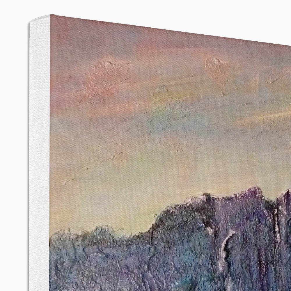 Torridon II canvas print of pastel mountain landscape with textured brushstrokes