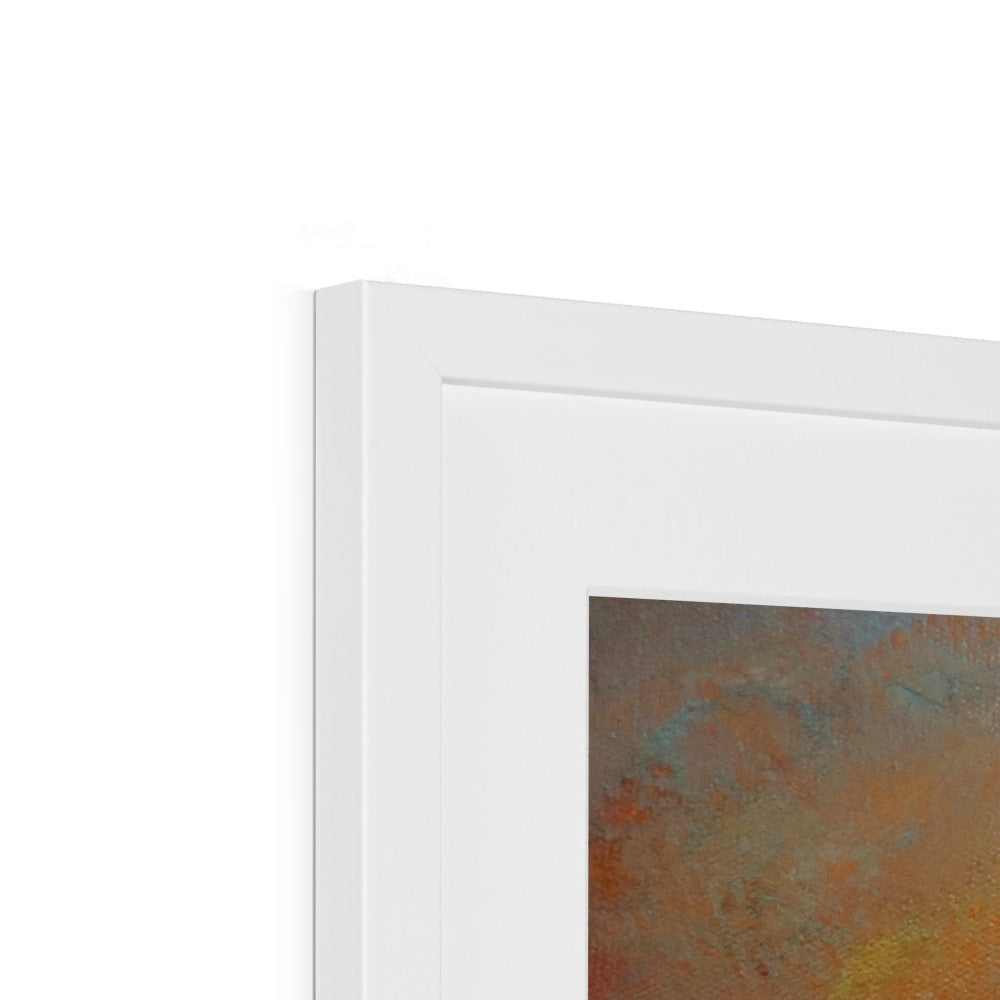 White modern frame with abstract Torridon III art print