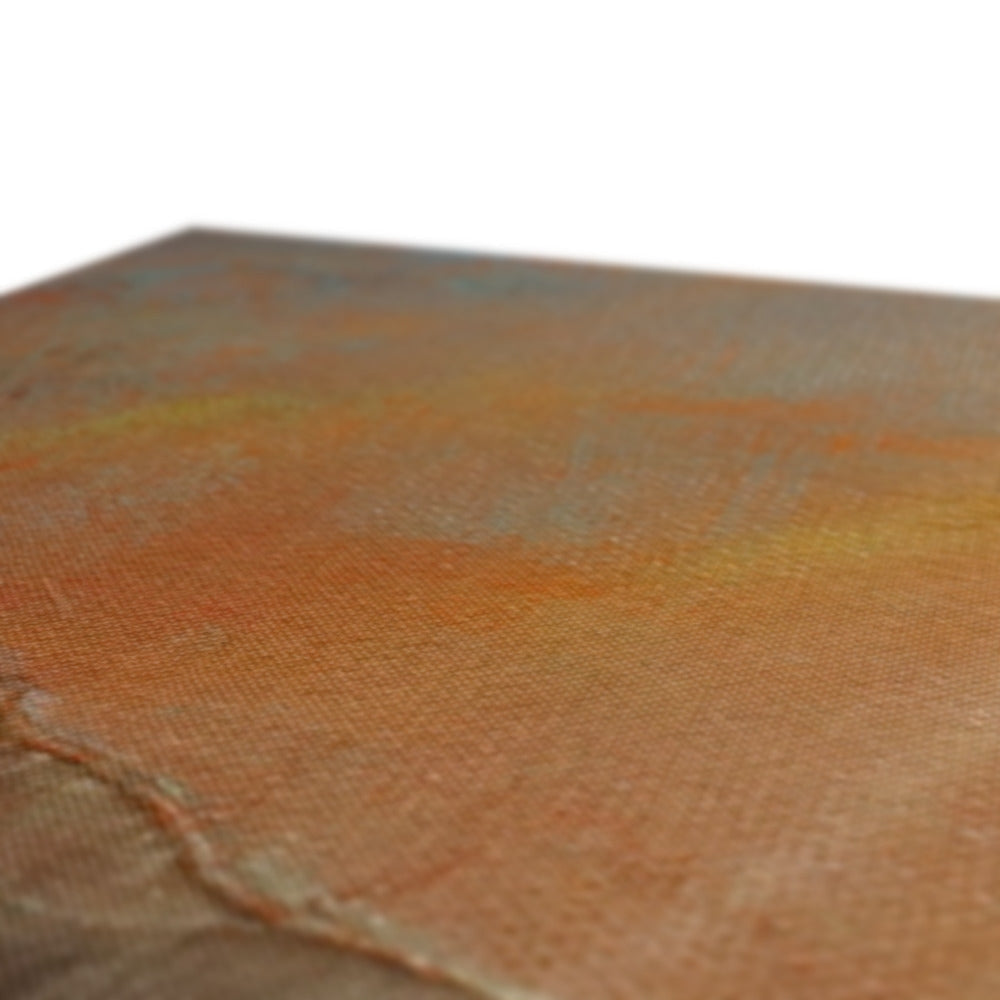 Orange yellow gradient leather wallet chain on Torridon iii Canvas Print