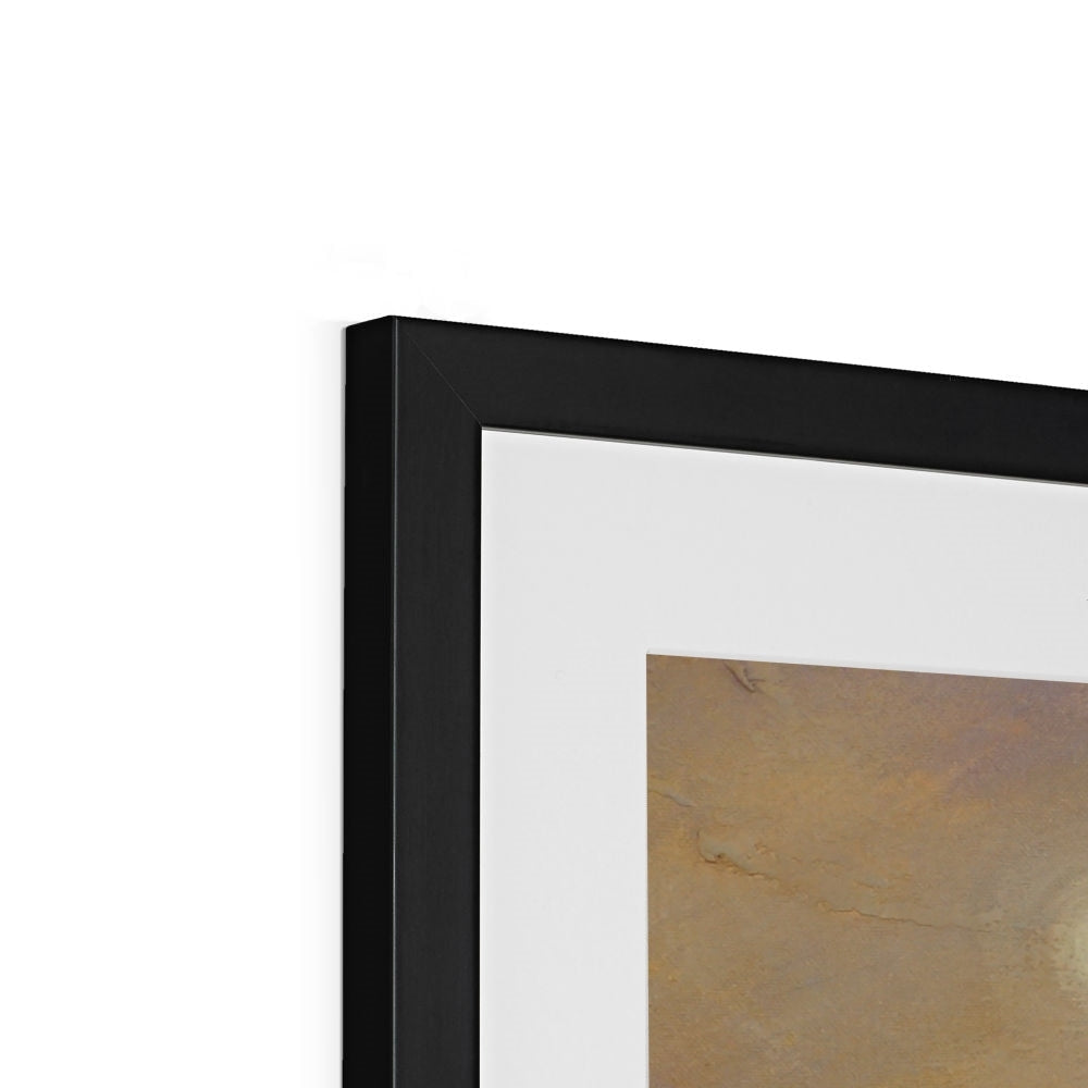 Black matte frame with white mat and abstract Tranquil Clyde artwork