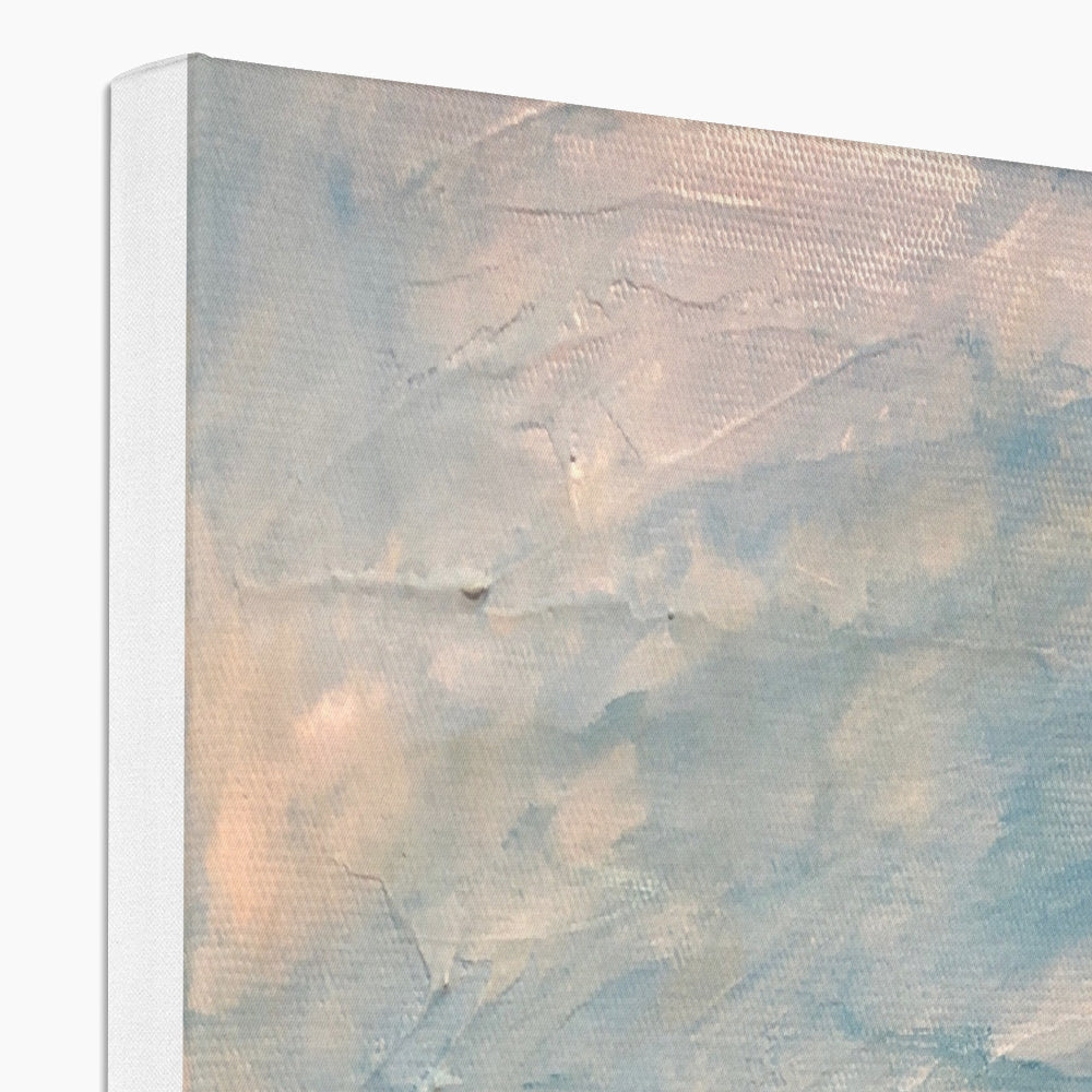 Textured pastel canvas print of Uig Sands Lewis in blue, pink, beige