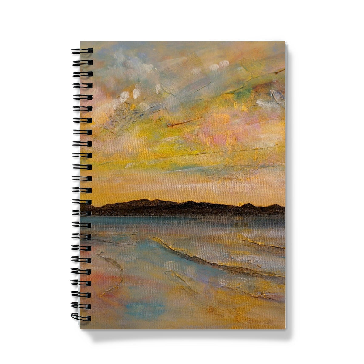 Vallay Island North Uist notebook with abstract beach cover in pastel hues