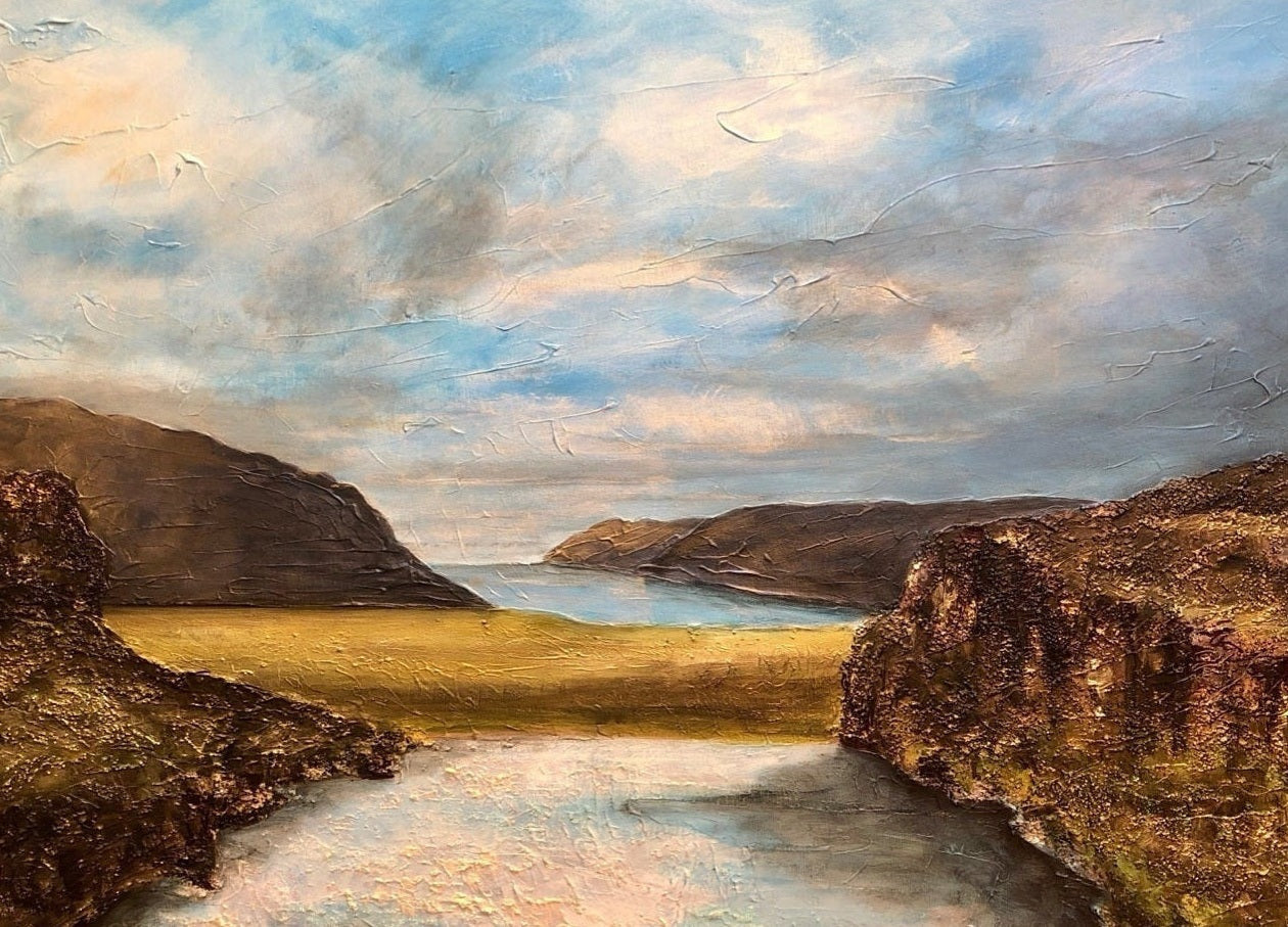 Impasto landscape painting of Westfjords Iceland in the Westfjords Iceland Original Painting product