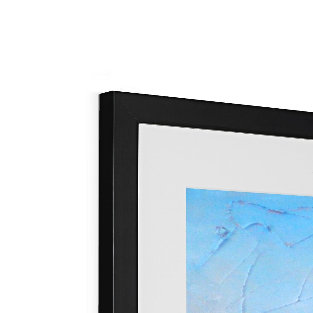 Black frame with blue abstract Winter In Amsterdam art print