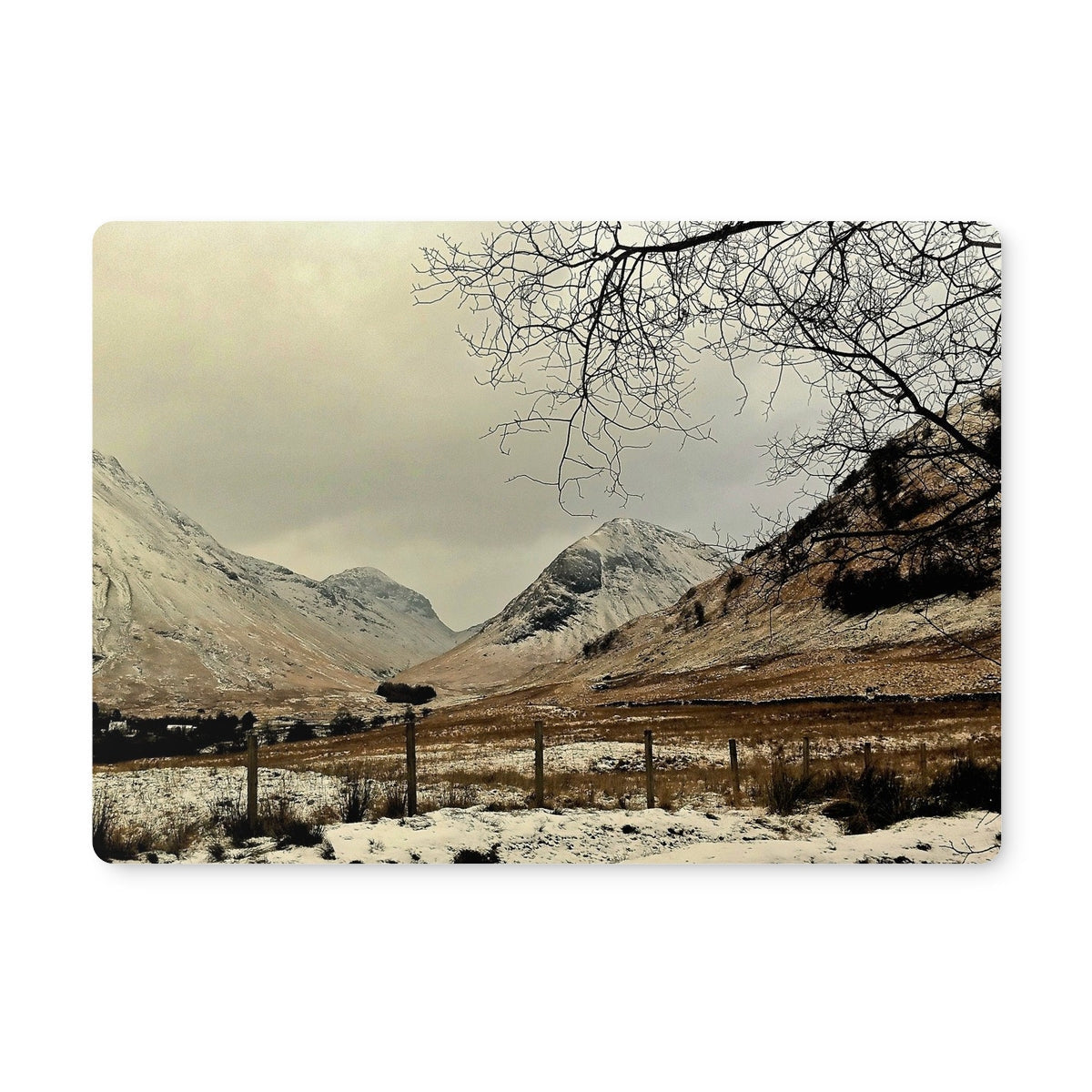 Winter mountain landscape magnet on Winter In Glencoe Placemat