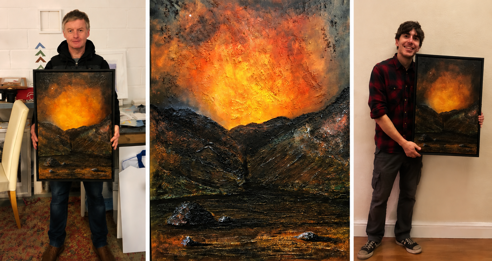 Simon Reeve Glencoe Lost Valley Moonlight Commission Painting