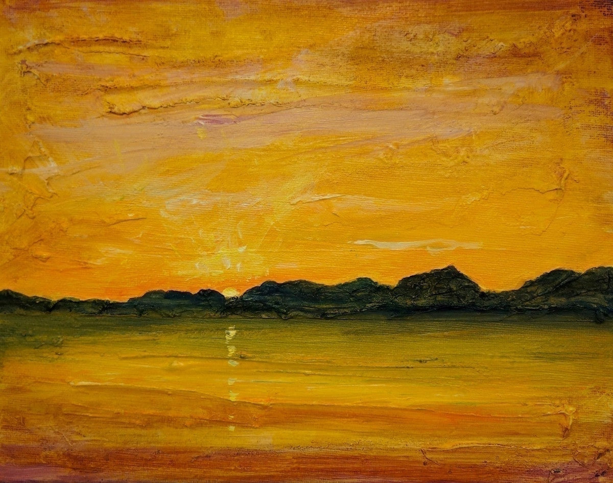 Jura Sunset Art Gifts From Scotland