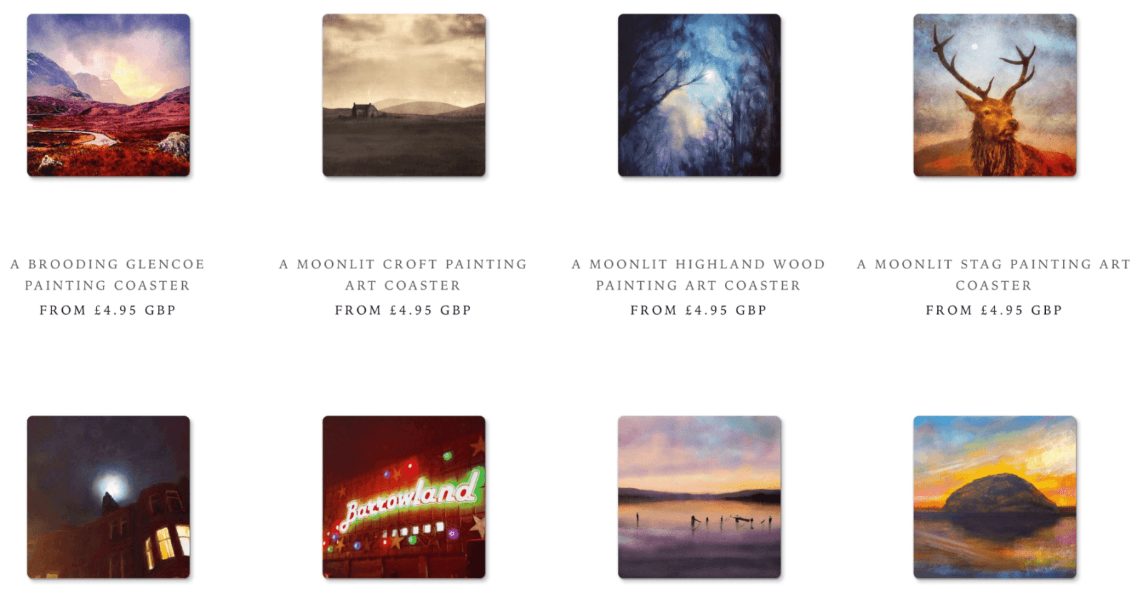 Scottish Coasters - Paintings, Prints, Homeware & Art Gifts From Scotland By Scottish Artist Kevin Hunter