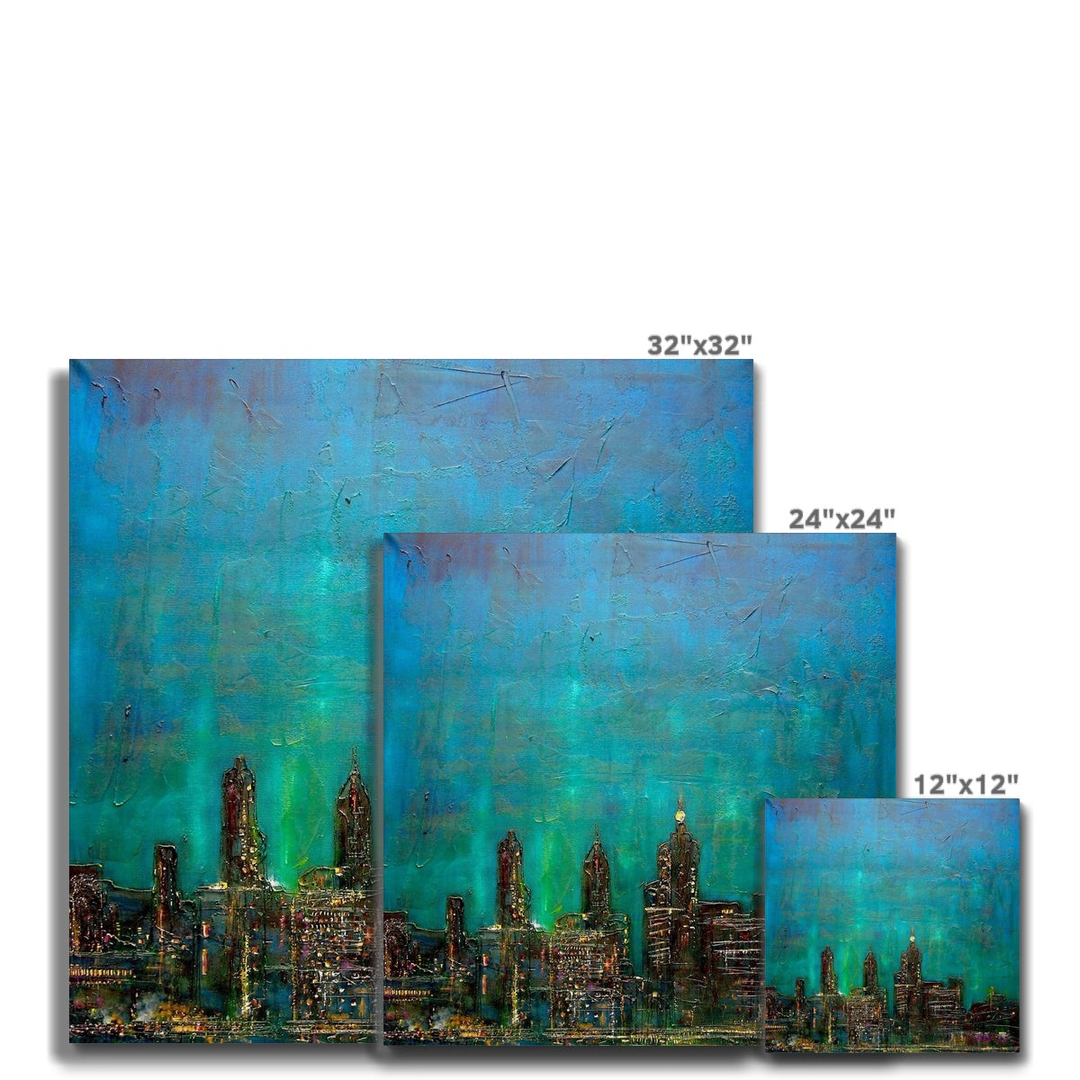 New York Nights Painting | Canvas From Scotland-Contemporary Stretched Canvas Prints-World Art Gallery-Paintings, Prints, Homeware, Art Gifts From Scotland By Scottish Artist Kevin Hunter