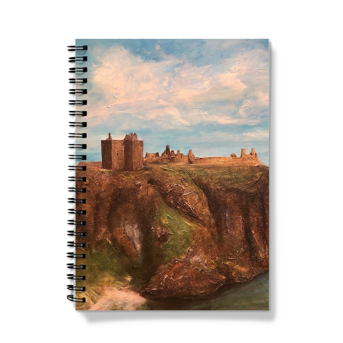 Dunnottar Castle Art Gifts Notebook-Stationery-Prodigi-A5-Lined-Paintings, Prints, Homeware, Art Gifts From Scotland By Scottish Artist Kevin Hunter
