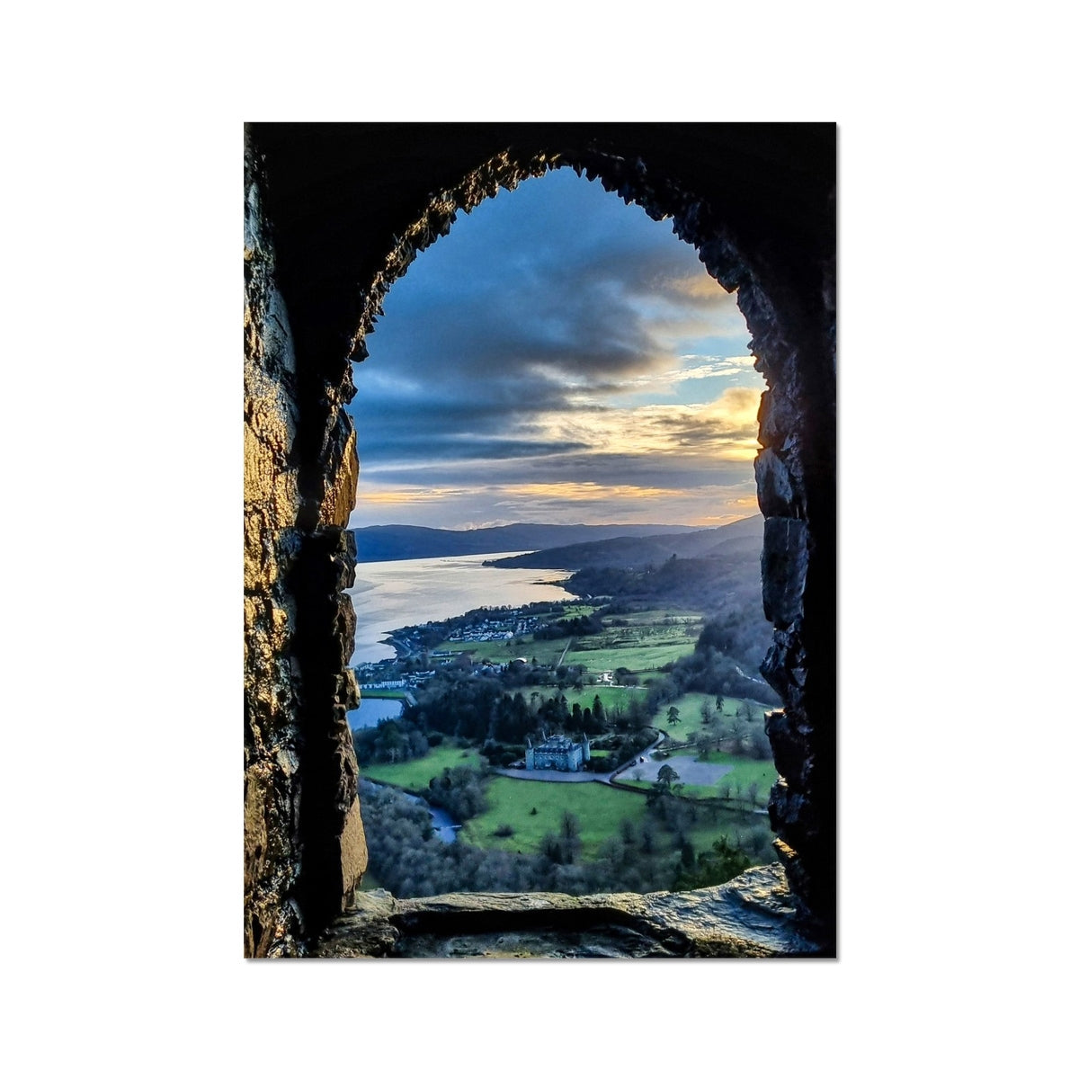 Dun na Cuaiche Sonnenuntergang über Inveraray Fine Art Print