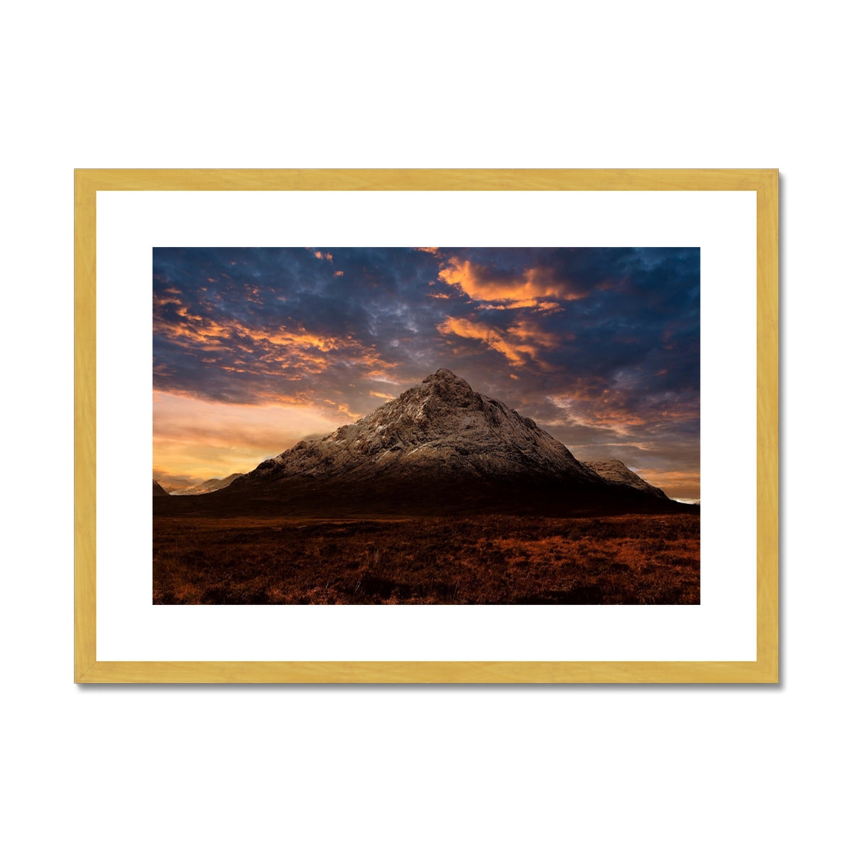 Buachaille Etive Mor Dusk Glencoe Scottish Landscape Photography | Antique Framed & Mounted Prints From Scotlands From Scotland