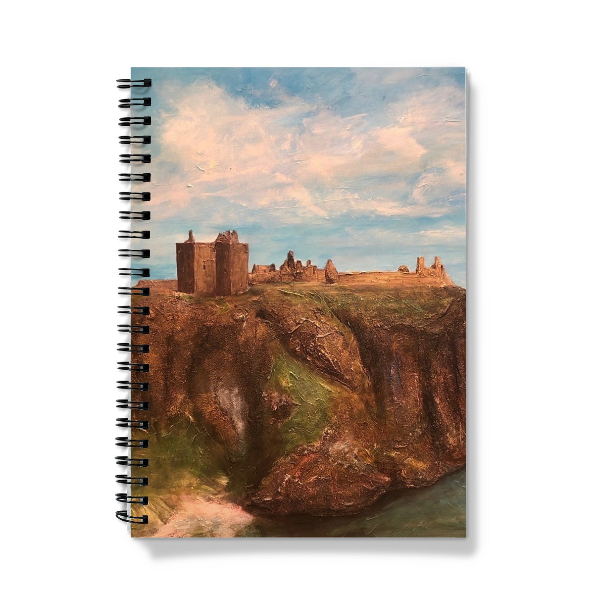 Dunnottar Castle Art Gifts Notebook-Stationery-Prodigi-A4-Graph-Paintings, Prints, Homeware, Art Gifts From Scotland By Scottish Artist Kevin Hunter