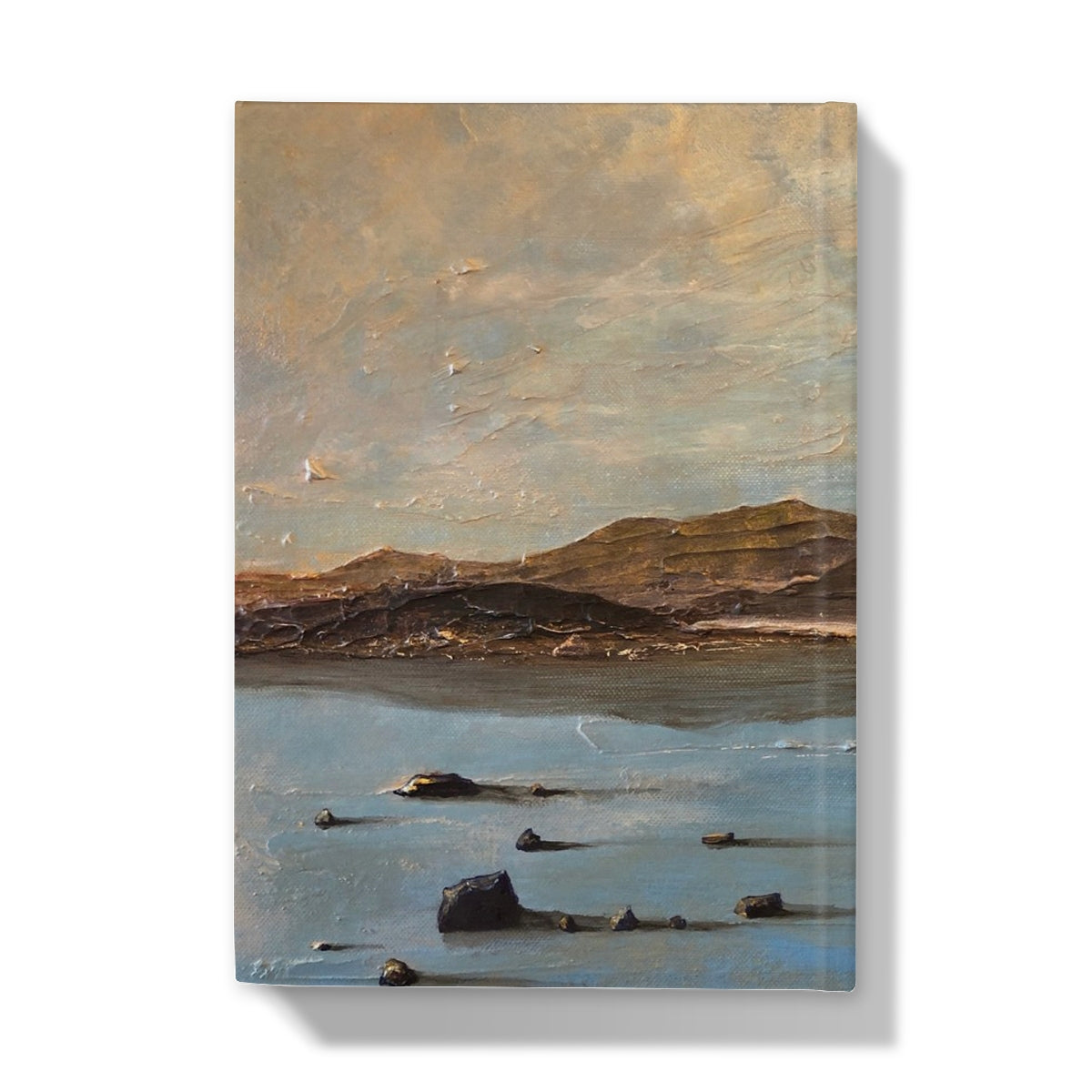 Loch Druidibeg journal with serene mountain lake canvas print