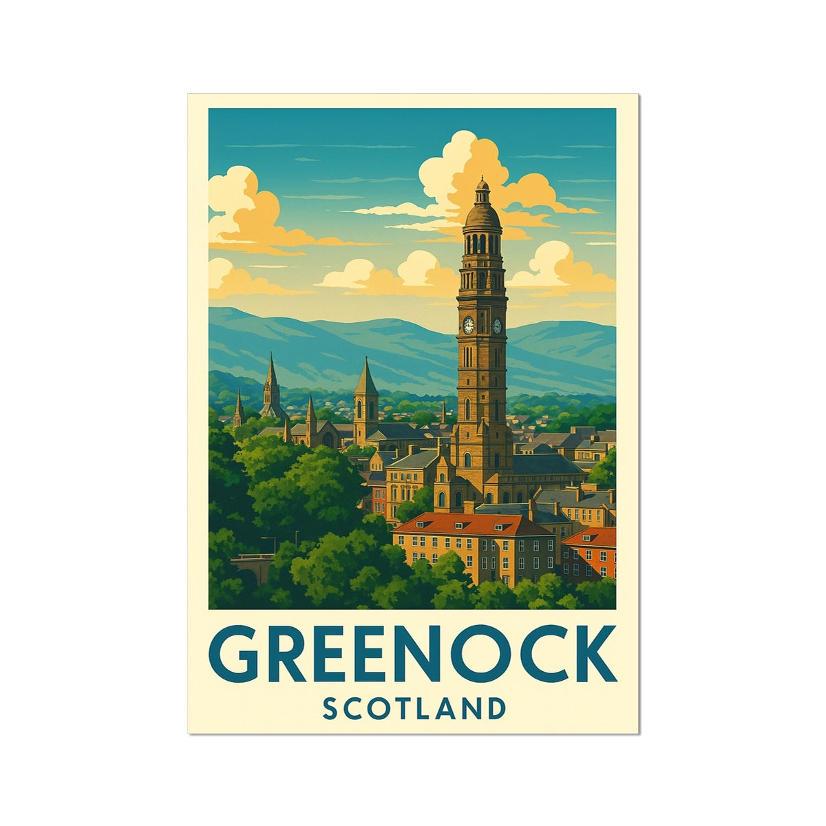 Greenock Skyline Kunstdrucke