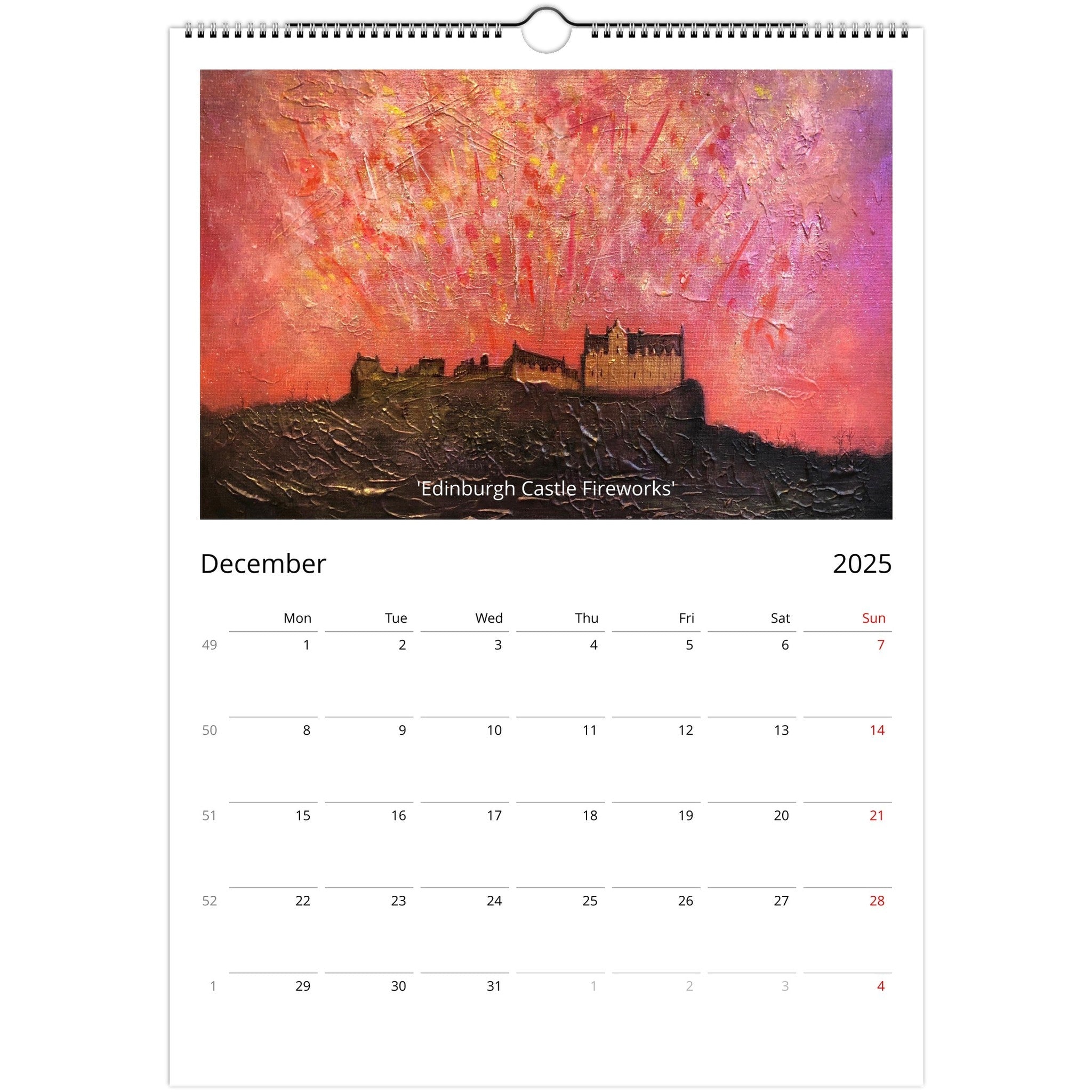 2025 A3 Art Calendar | Hunter Scottish Artist