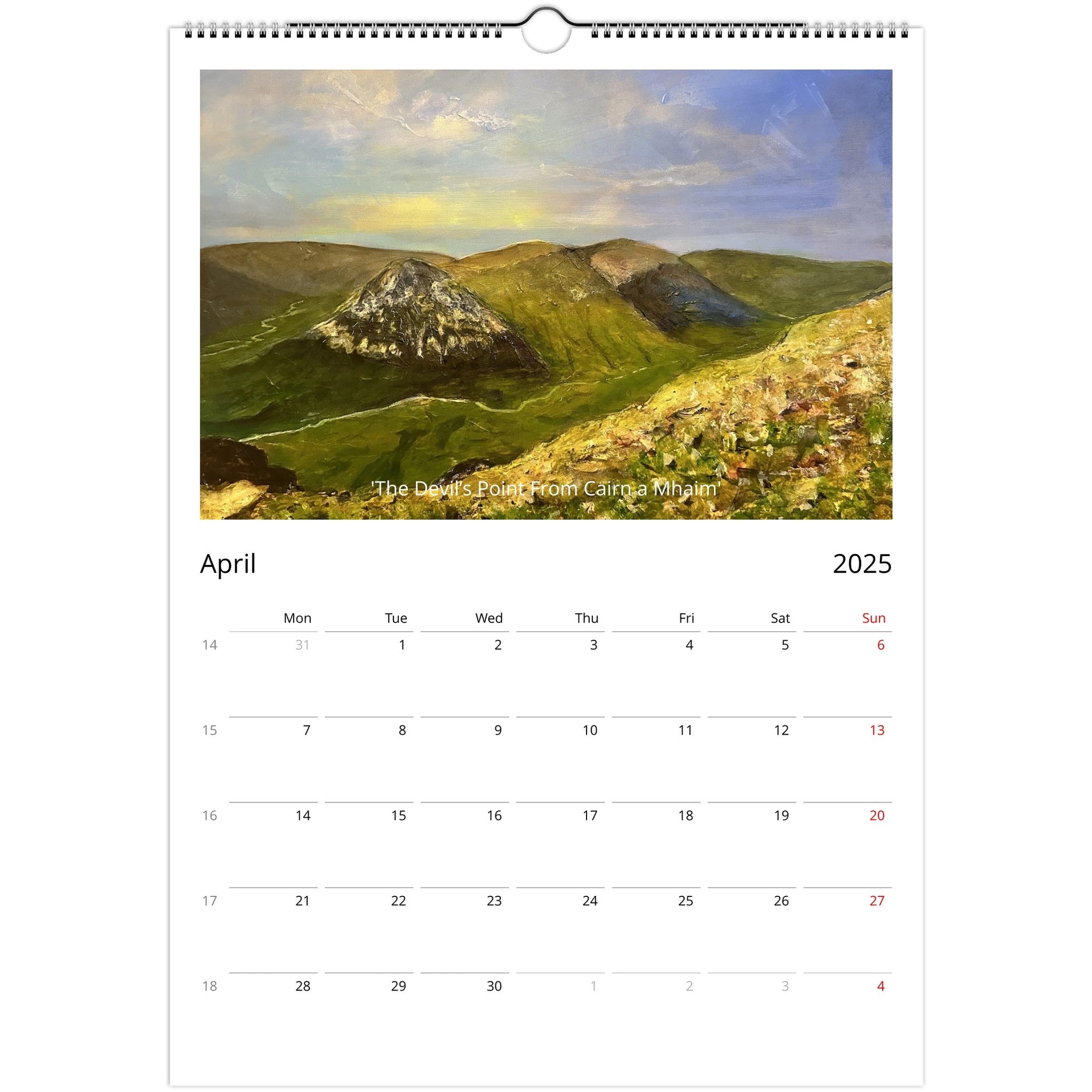 2025 A3 Art Calendar | Hunter Scottish Artist