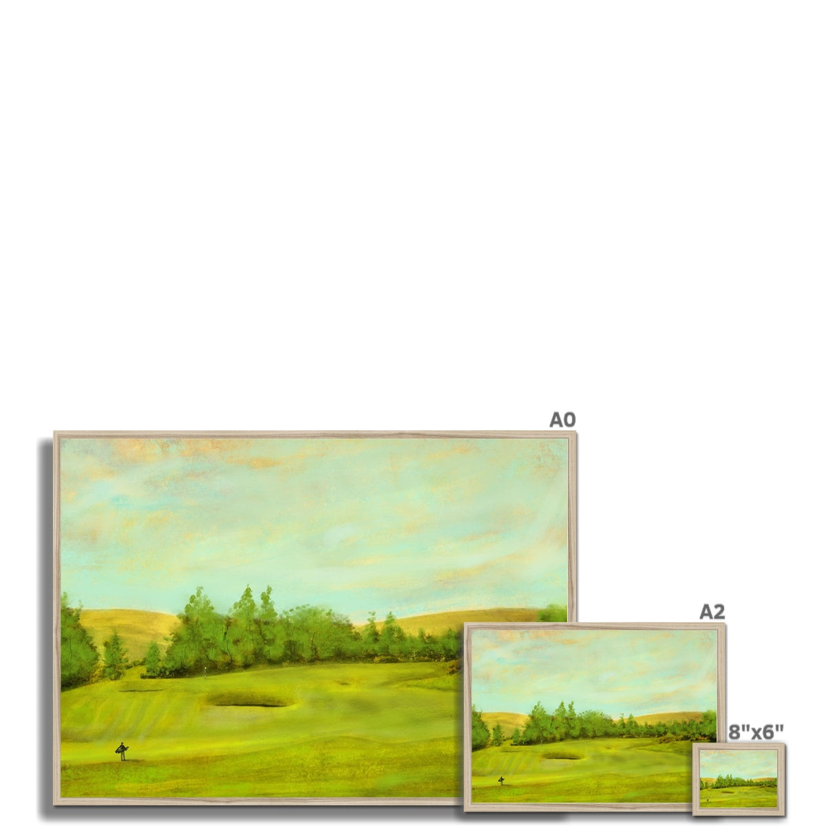 Gleneagles King's Golf Course, The 1st Painting | Framed Print