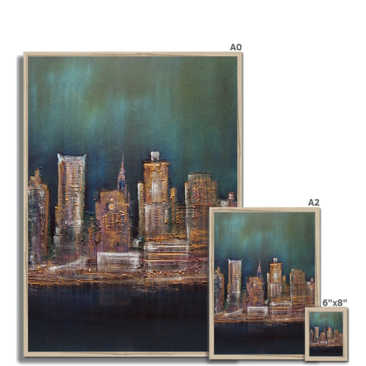 New York West Side Painting | Framed Prints From Scotland-Framed Prints-World Art Gallery-Paintings, Prints, Homeware, Art Gifts From Scotland By Scottish Artist Kevin Hunter