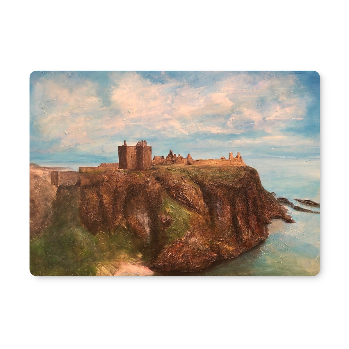 Dunnottar Castle Art Gifts Placemat-Homeware-Prodigi-4 Placemats-Paintings, Prints, Homeware, Art Gifts From Scotland By Scottish Artist Kevin Hunter
