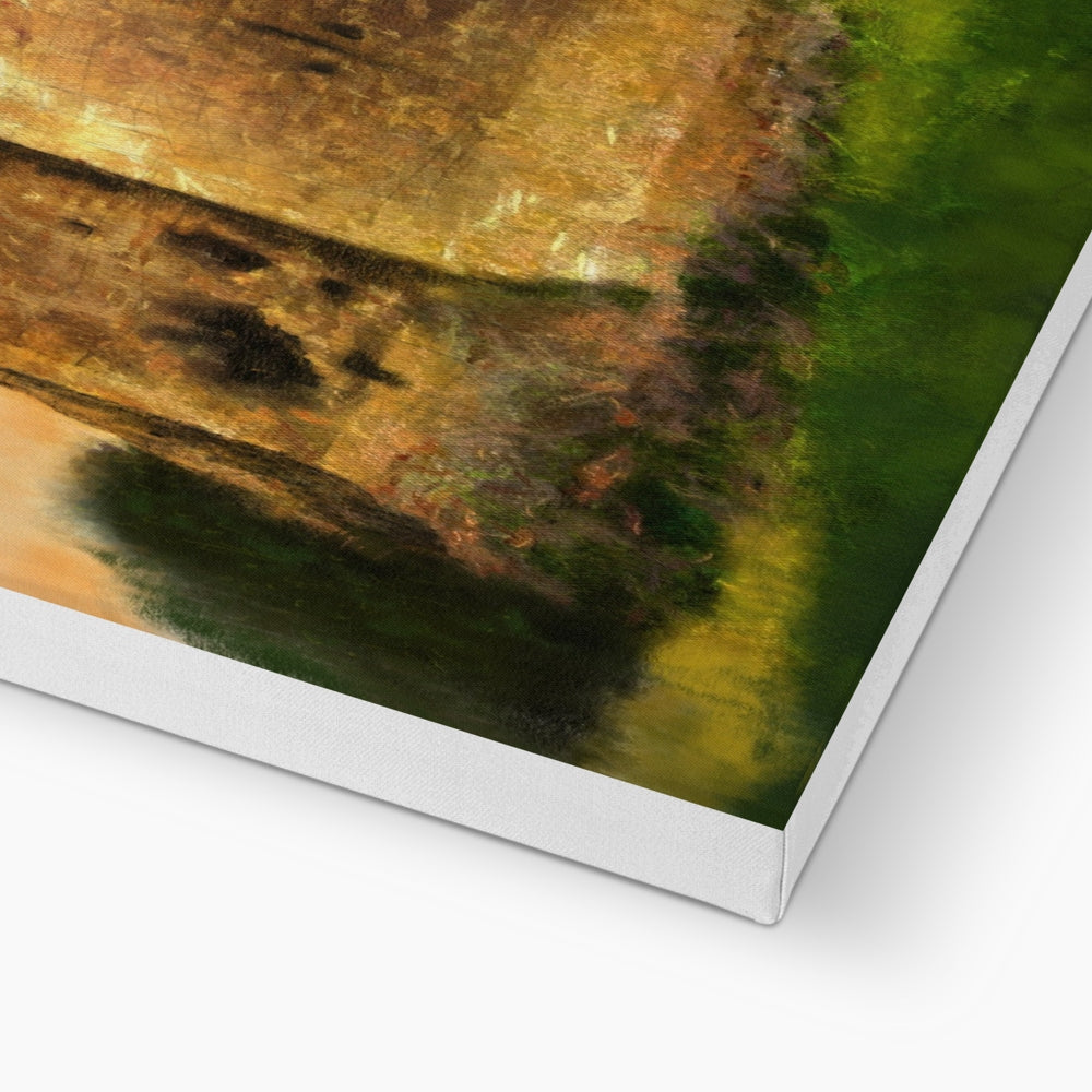 Rustic barn canvas print with greenery and warm tones in Dirleton Castle Gardens