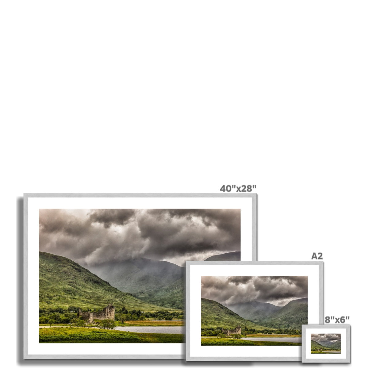 Kilchurn Castle Loch Awe Scottish Landscape Photography | Antique Framed & Mounted Print